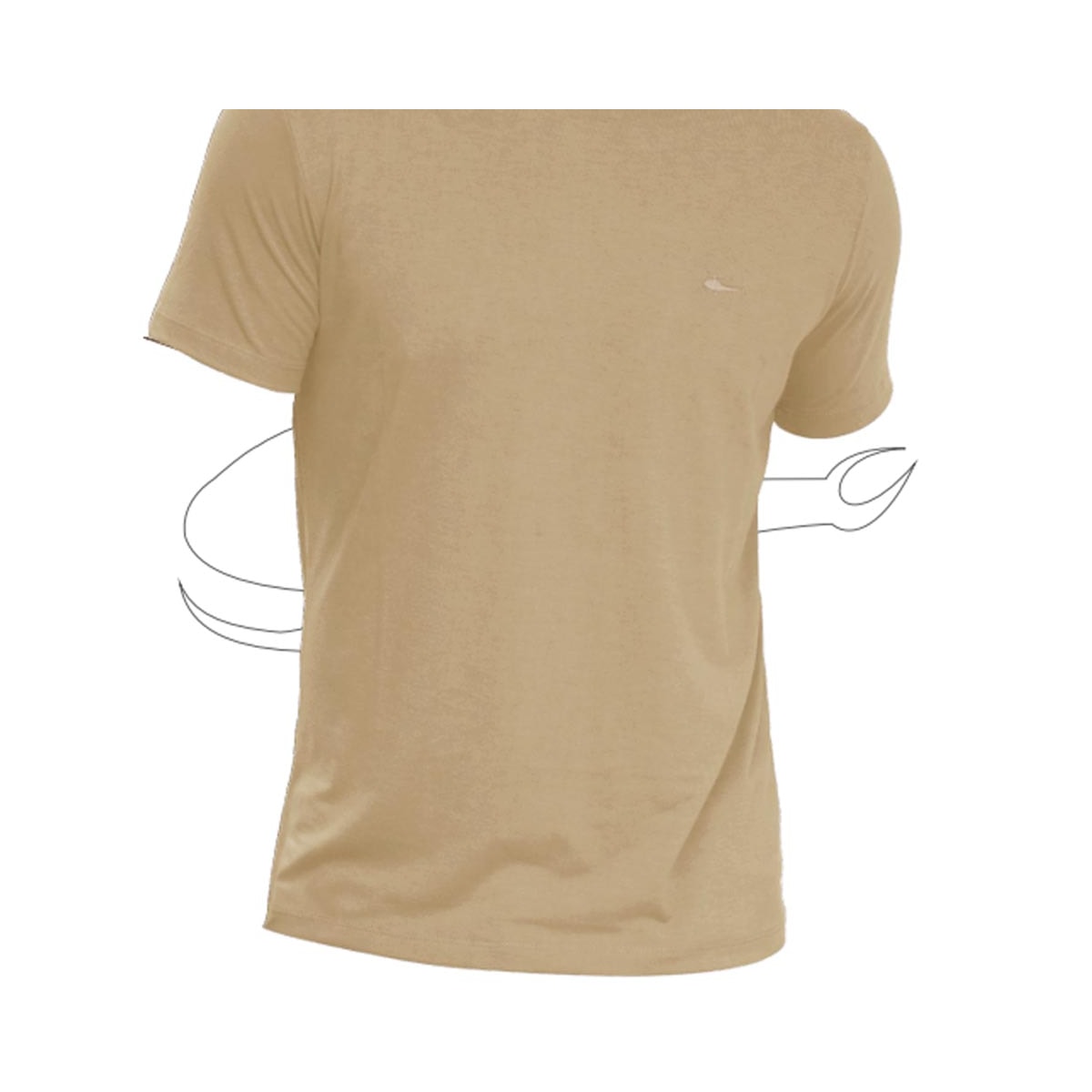 Camiseta Sallo Pergula Meia Manga Básica 1157 Amber
