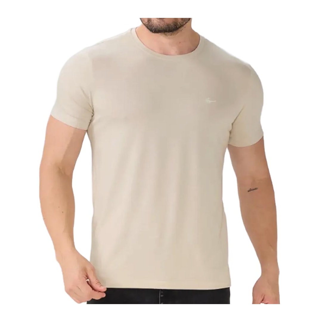 Camiseta Sallo Pergula Meia Manga Básica 1157 Areia Camiseta Sallo Pergula Meia Manga Básica 1157 Areia