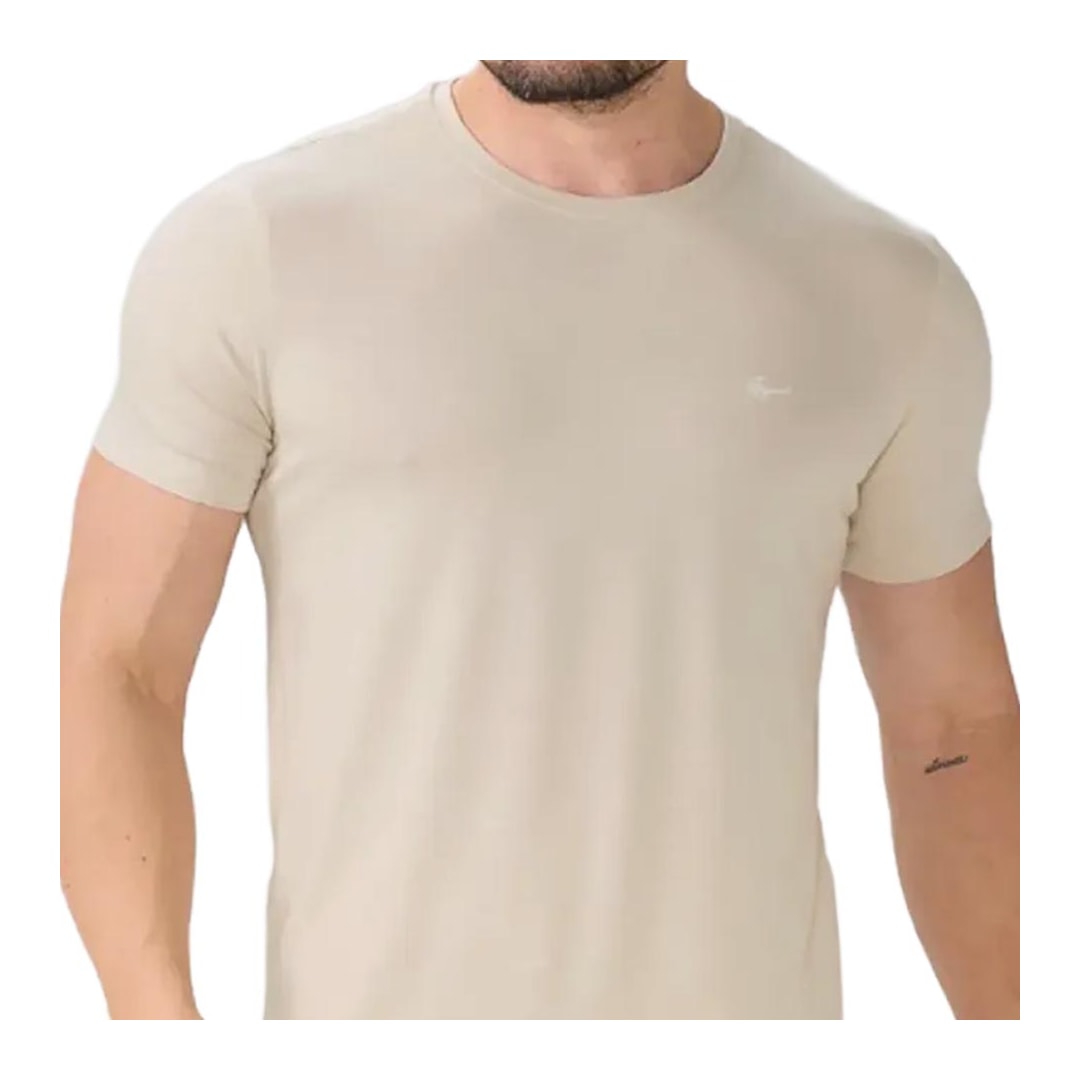Camiseta Sallo Pergula Meia Manga Básica 1157 Areia Camiseta Sallo Pergula Meia Manga Básica 1157 Areia