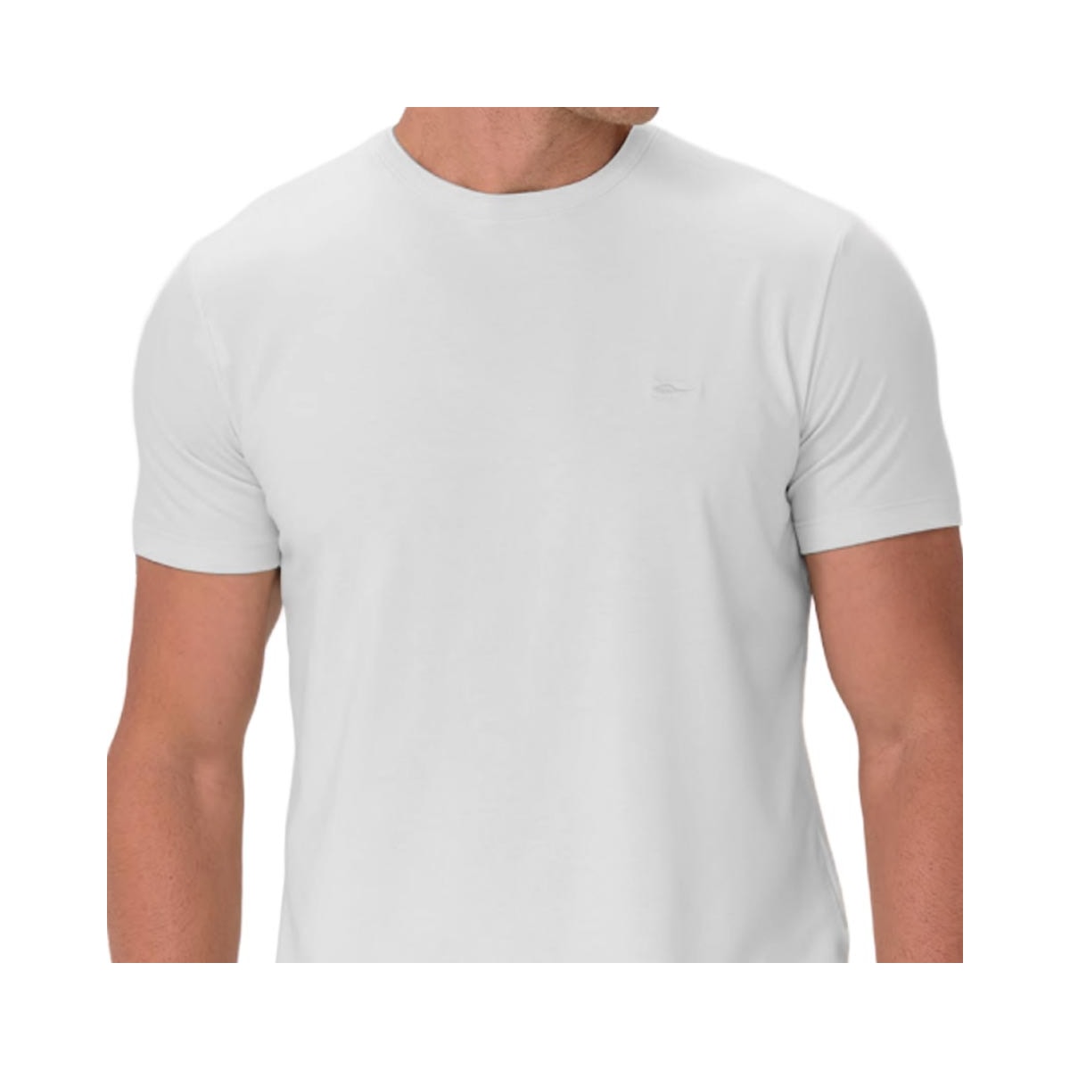 Camiseta Sallo Pergula Meia Manga Básica 1157 Branco
