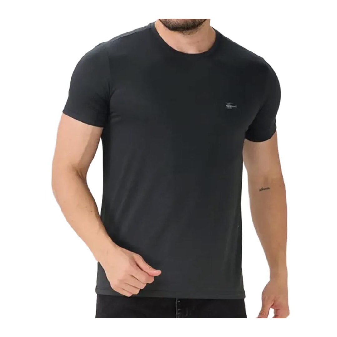 Camiseta Sallo Pergula Meia Manga Básica 1157 Chumbo Dark