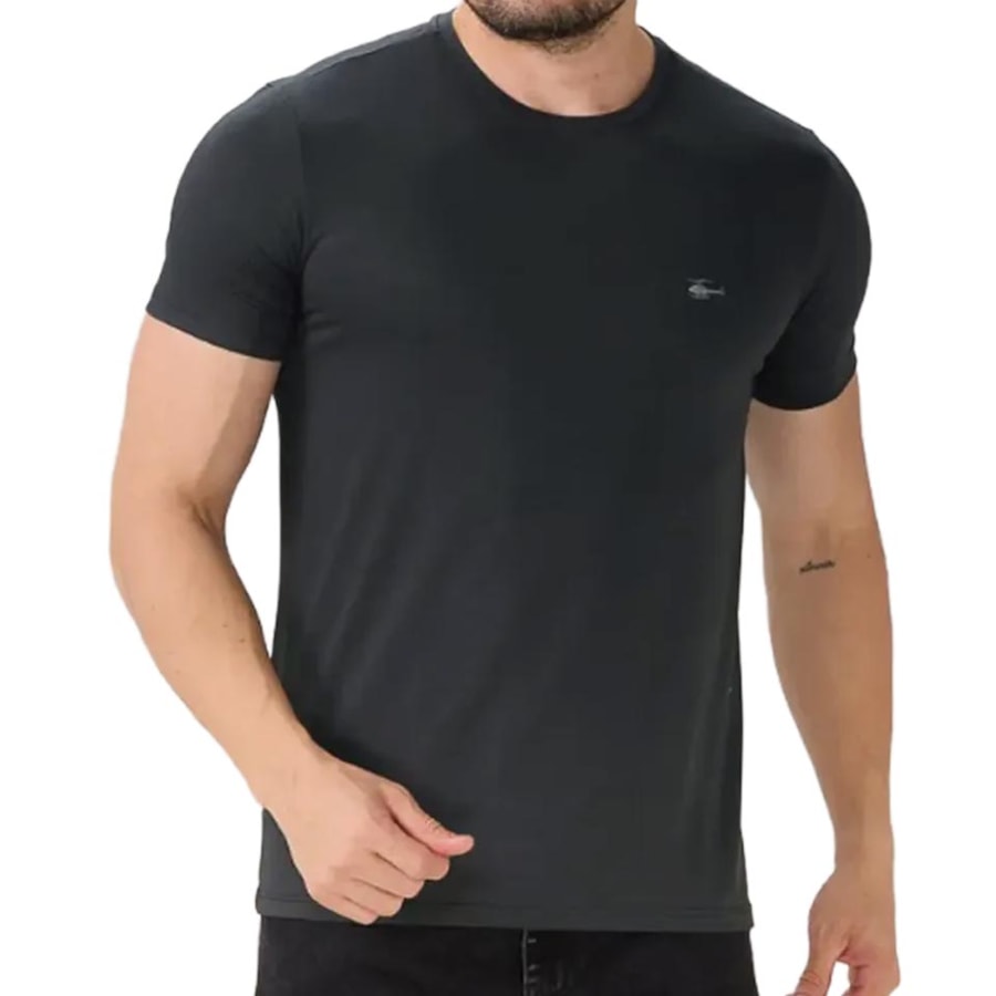 Camiseta Sallo Pergula Meia Manga Básica 1157 Chumbo Dark