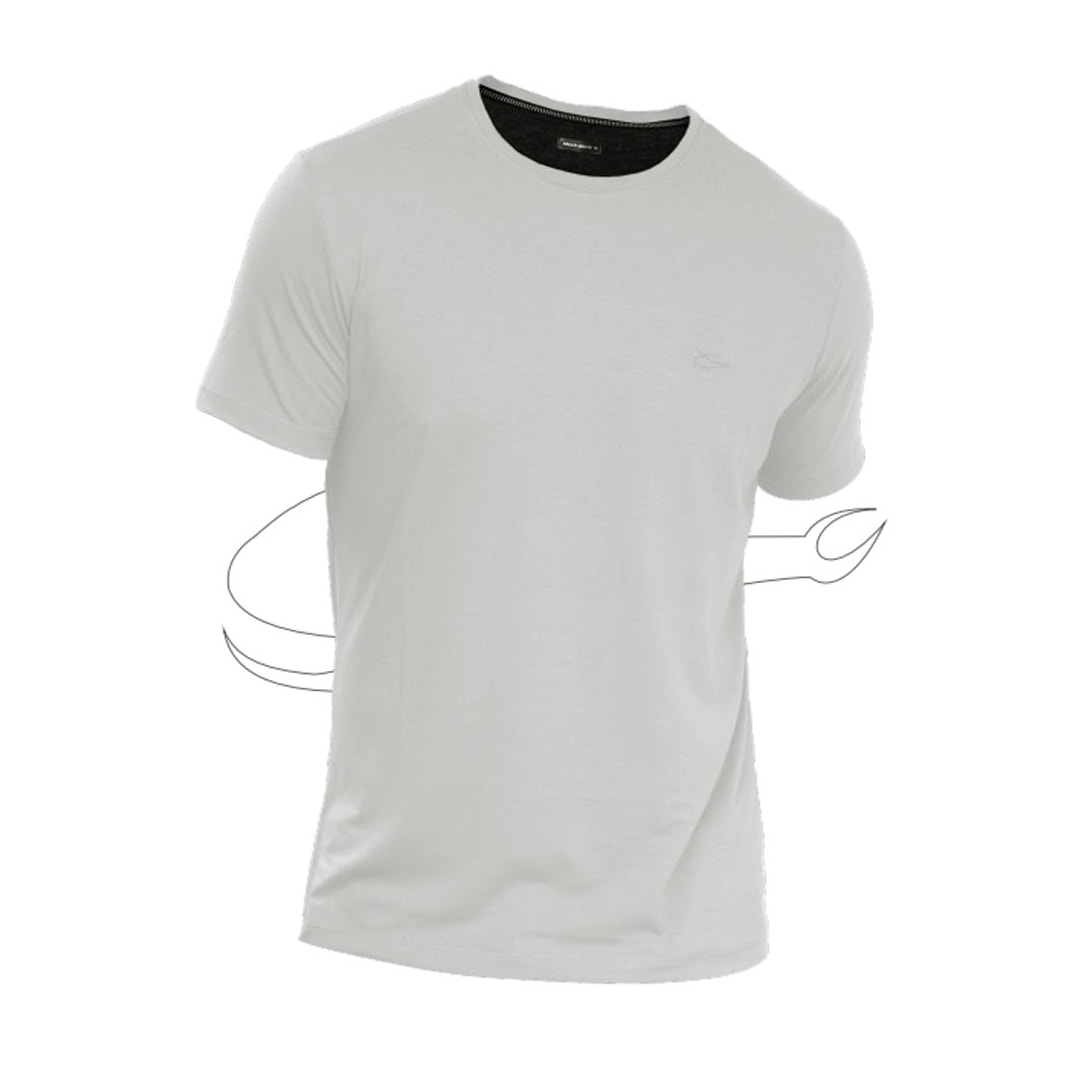 Camiseta Sallo Pergula Meia Manga Básica 1157 Cinza Shark