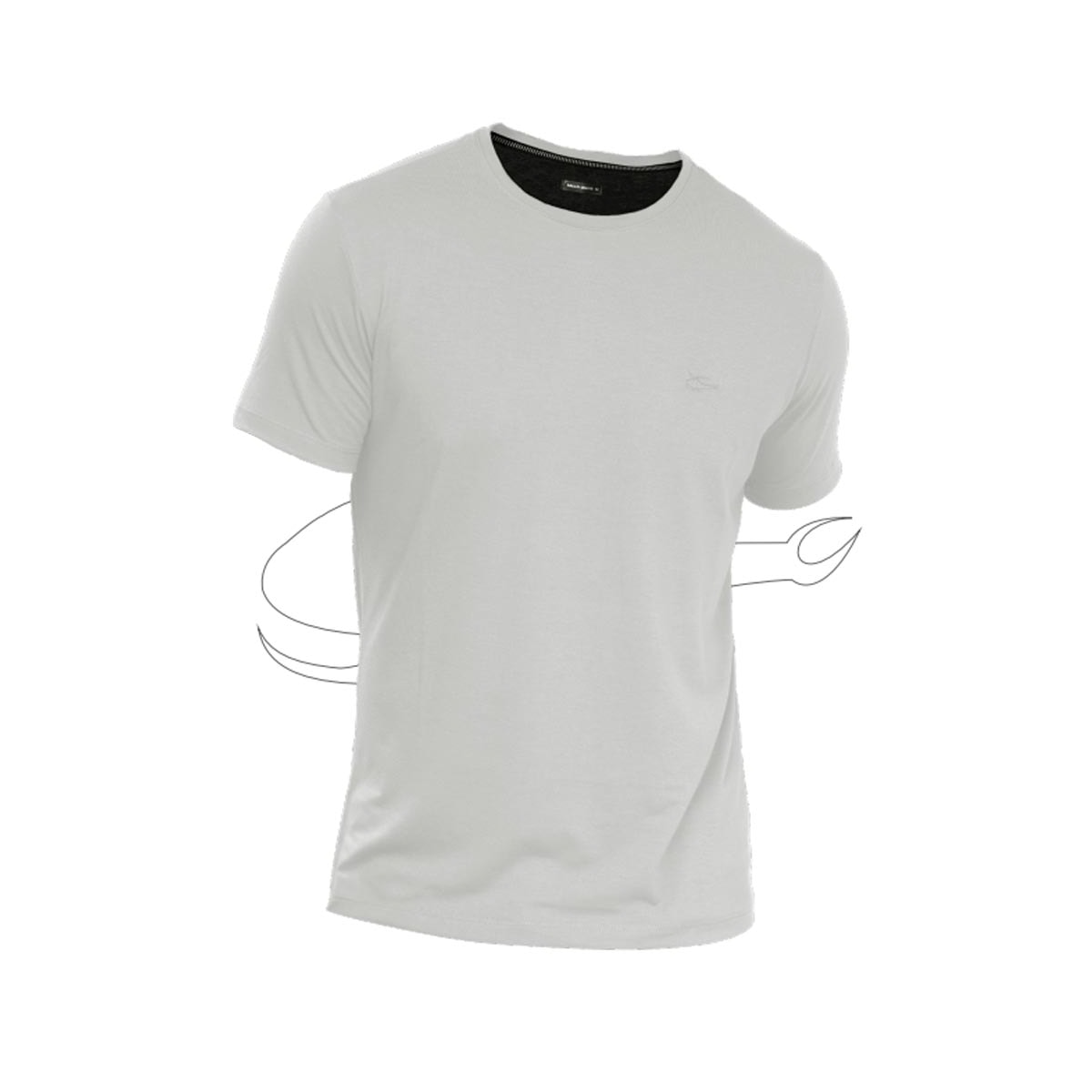 Camiseta Sallo Pergula Meia Manga Básica 1157 Cinza Shark