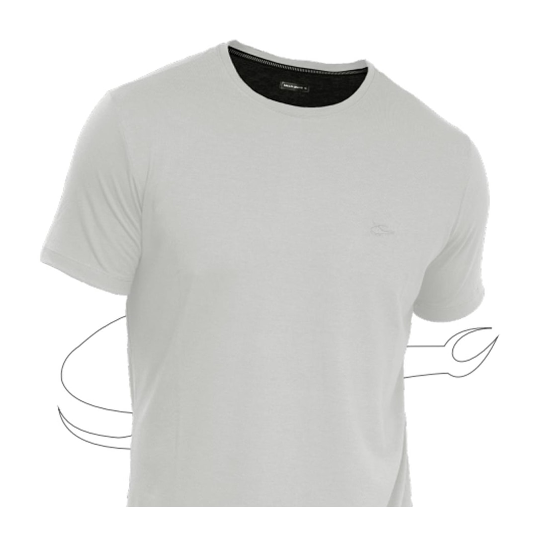 Camiseta Sallo Pergula Meia Manga Básica 1157 Cinza Shark