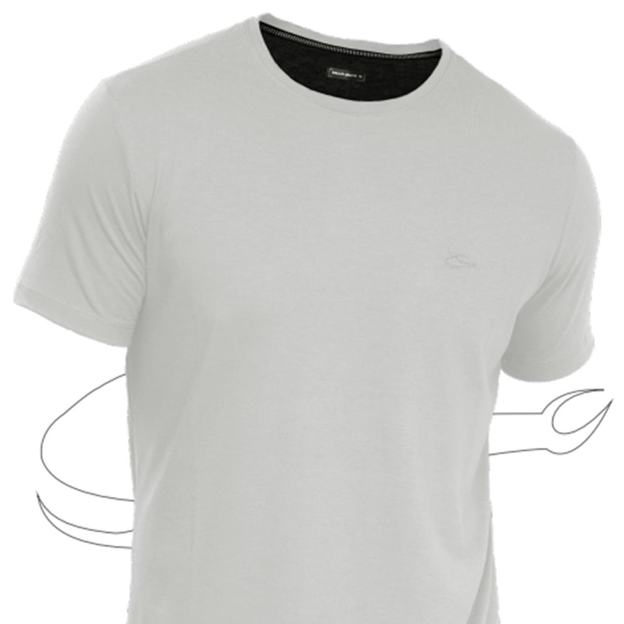 Camiseta Sallo Pergula Meia Manga Básica 1157 Cinza Shark Camiseta Sallo Pergula Meia Manga Básica 1157 Cinza Shark