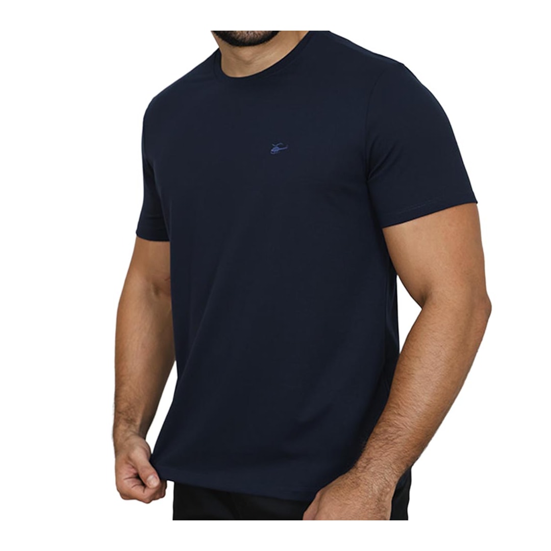 Camiseta Sallo Pergula Meia Manga Básica 1157 Marinho Camiseta Sallo Pergula Meia Manga Básica 1157 Marinho