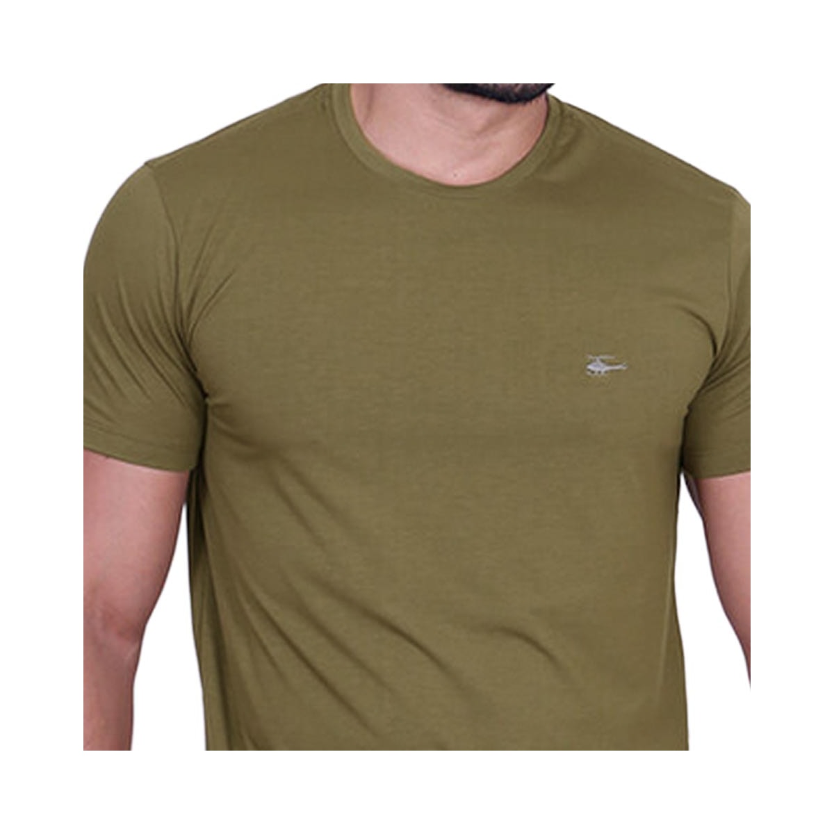 Camiseta Sallo Pergula Meia Manga Básica 1157 Military Oliver