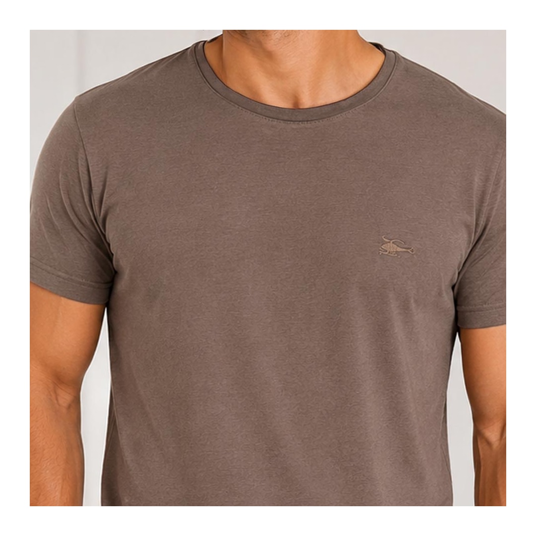 Camiseta Sallo Pergula Meia Manga Básica 1157 Mocca Camiseta Sallo Pergula Meia Manga Básica 1157 Mocca