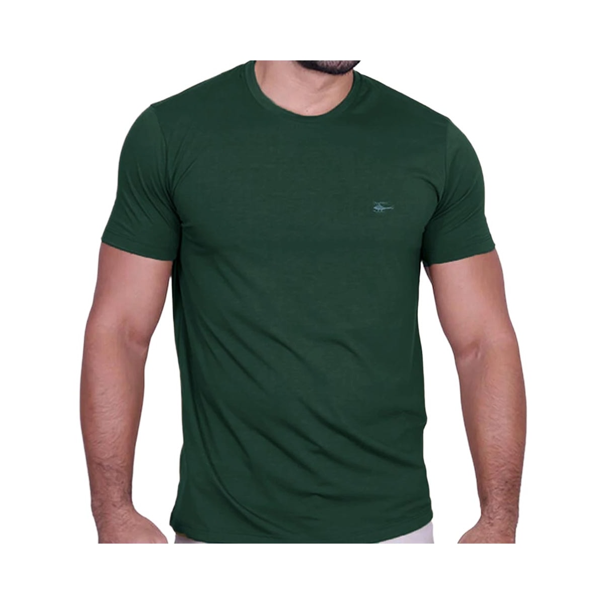 Camiseta Sallo Pergula Meia Manga Básica 1157 Verde Escuro Camiseta Sallo Pergula Meia Manga Básica 1157 Verde Escuro
