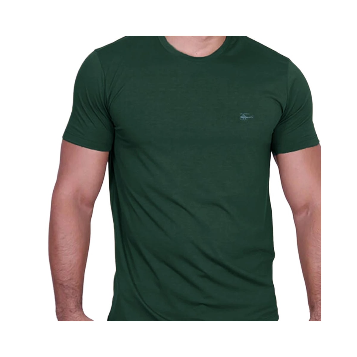 Camiseta Sallo Pergula Meia Manga Básica 1157 Verde Escuro Camiseta Sallo Pergula Meia Manga Básica 1157 Verde Escuro
