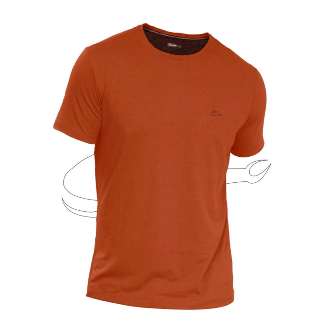 Camiseta Sallo Pergula Meia Manga Básica 1157 Whiskey