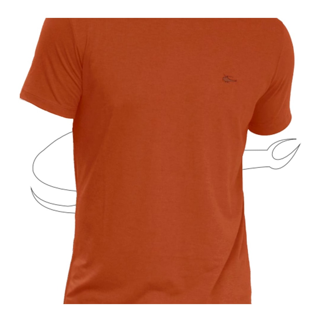 Camiseta Sallo Pergula Meia Manga Básica 1157 Whiskey