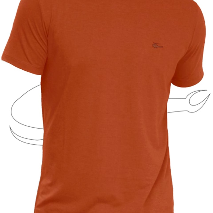 Camiseta Sallo Pergula Meia Manga Básica 1157 Whiskey