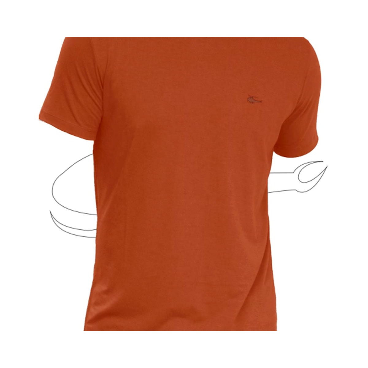 Camiseta Sallo Pergula Meia Manga Básica 1157 Whiskey Camiseta Sallo Pergula Meia Manga Básica 1157 Whiskey
