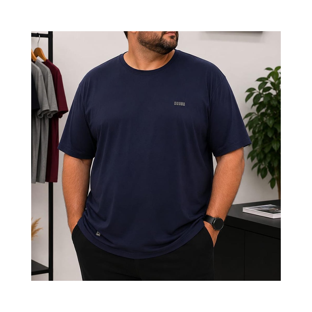 Camiseta Sallo Pergula Plus 0041 Marinho Camiseta Sallo Pergula Plus 0041 Marinho