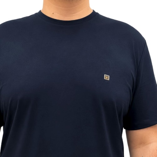 Detalhe - Camiseta Sallo Pergula Plus 8757 Marinho