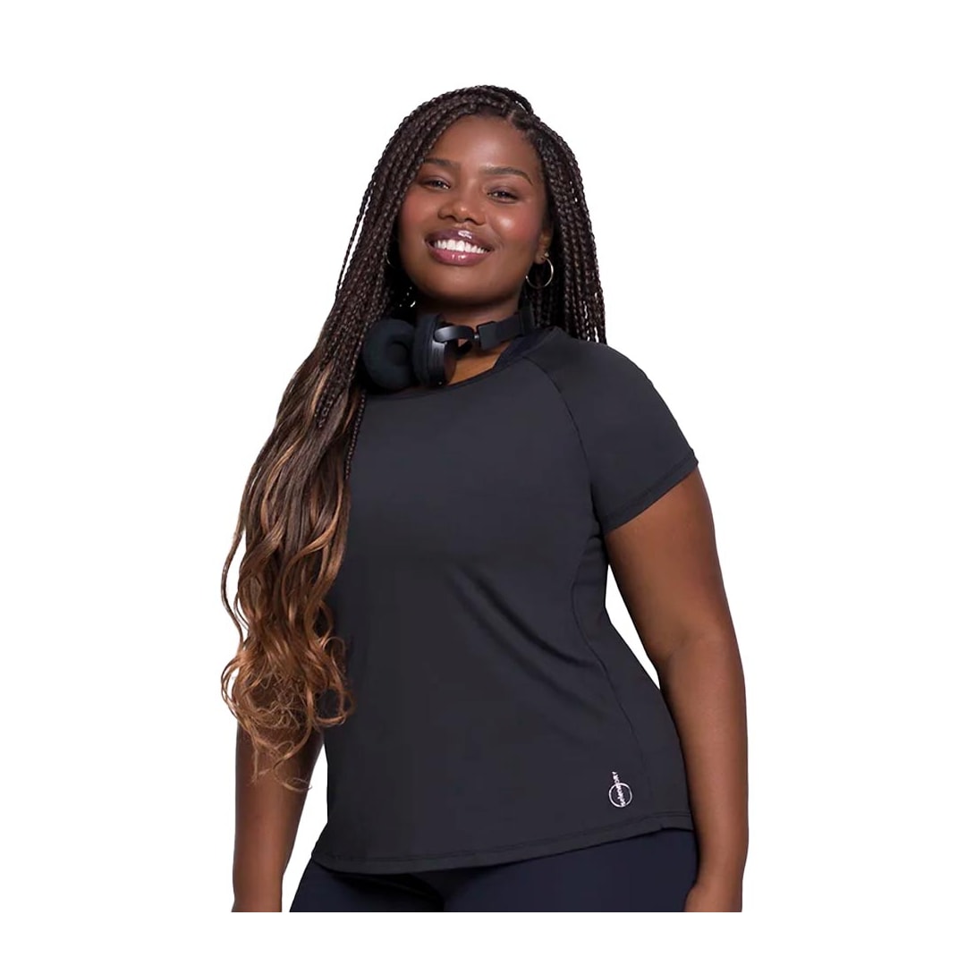 Camiseta Selene Básica Plus Size 24980 Preto