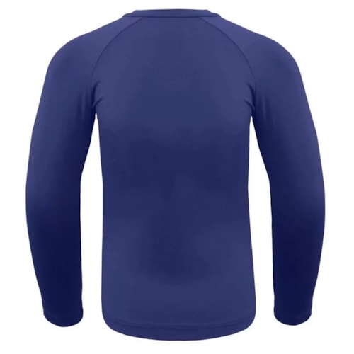Detalhe - Camiseta Selene Infantil Manga Longa Uv 24000 Marinho