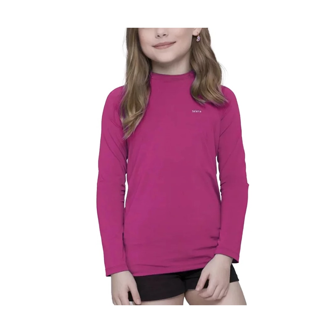 Camiseta Selene Infantil Manga Longa Uv 24010 Pink Camiseta Selene Infantil Manga Longa Uv 24010 Pink