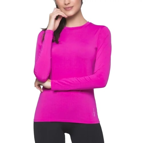 Detalhe - Camiseta Selene Manga Longa Proteção Uv 20750 Pink