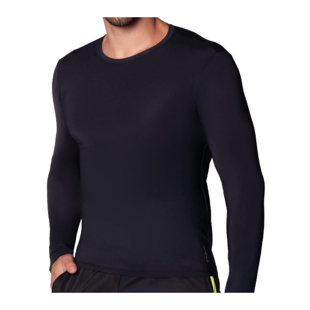 Camiseta Selene Manga Longa Proteção Uv 25020 Preto