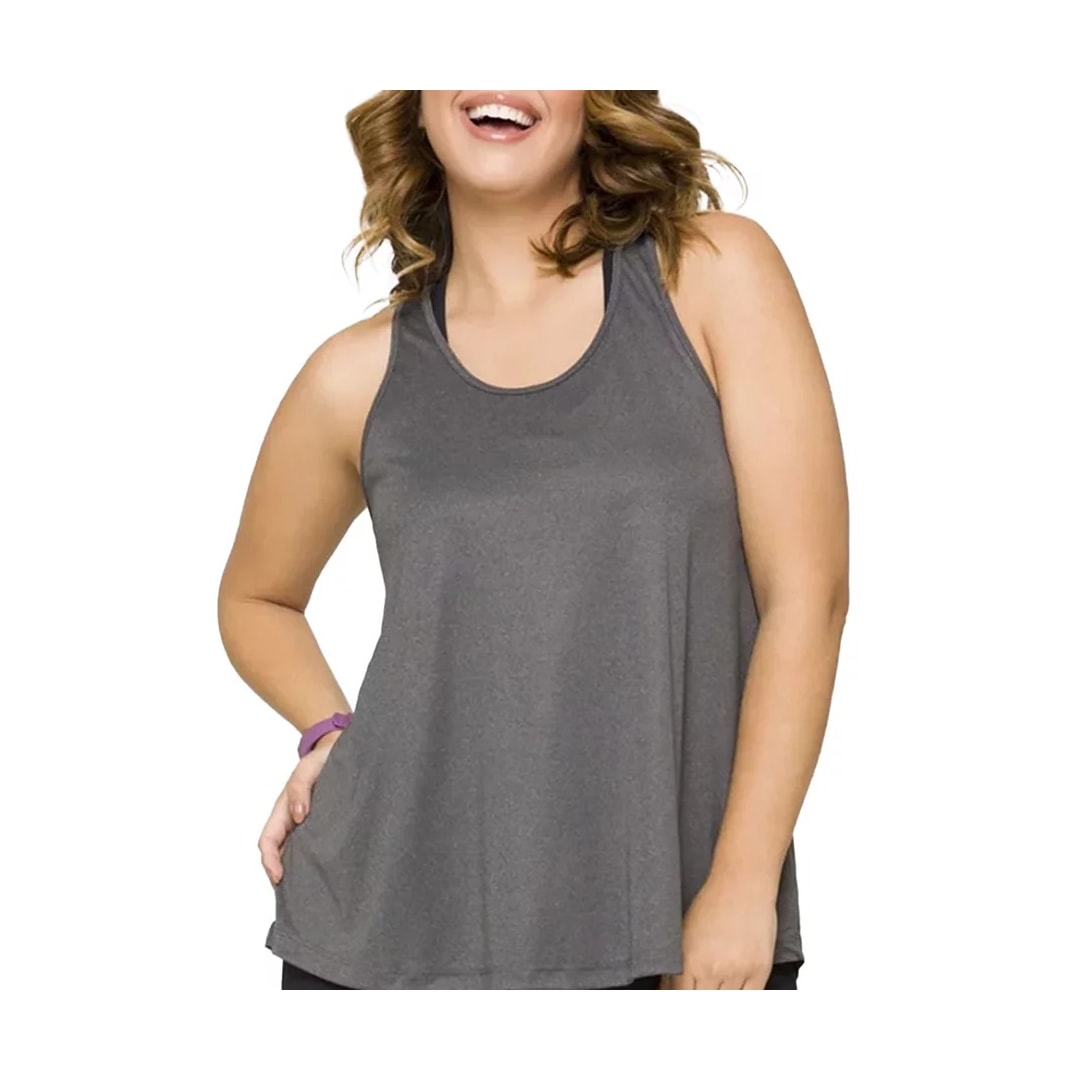 Camiseta Selene Regata Dry Fit 24945 Mescla Preto