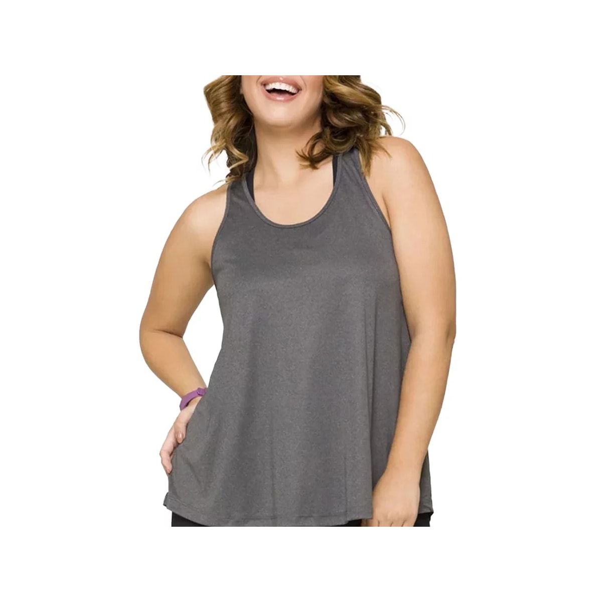 Camiseta Selene Regata Dry Fit 24945 Mescla Preto Camiseta Selene Regata Dry Fit 24945 Mescla Preto