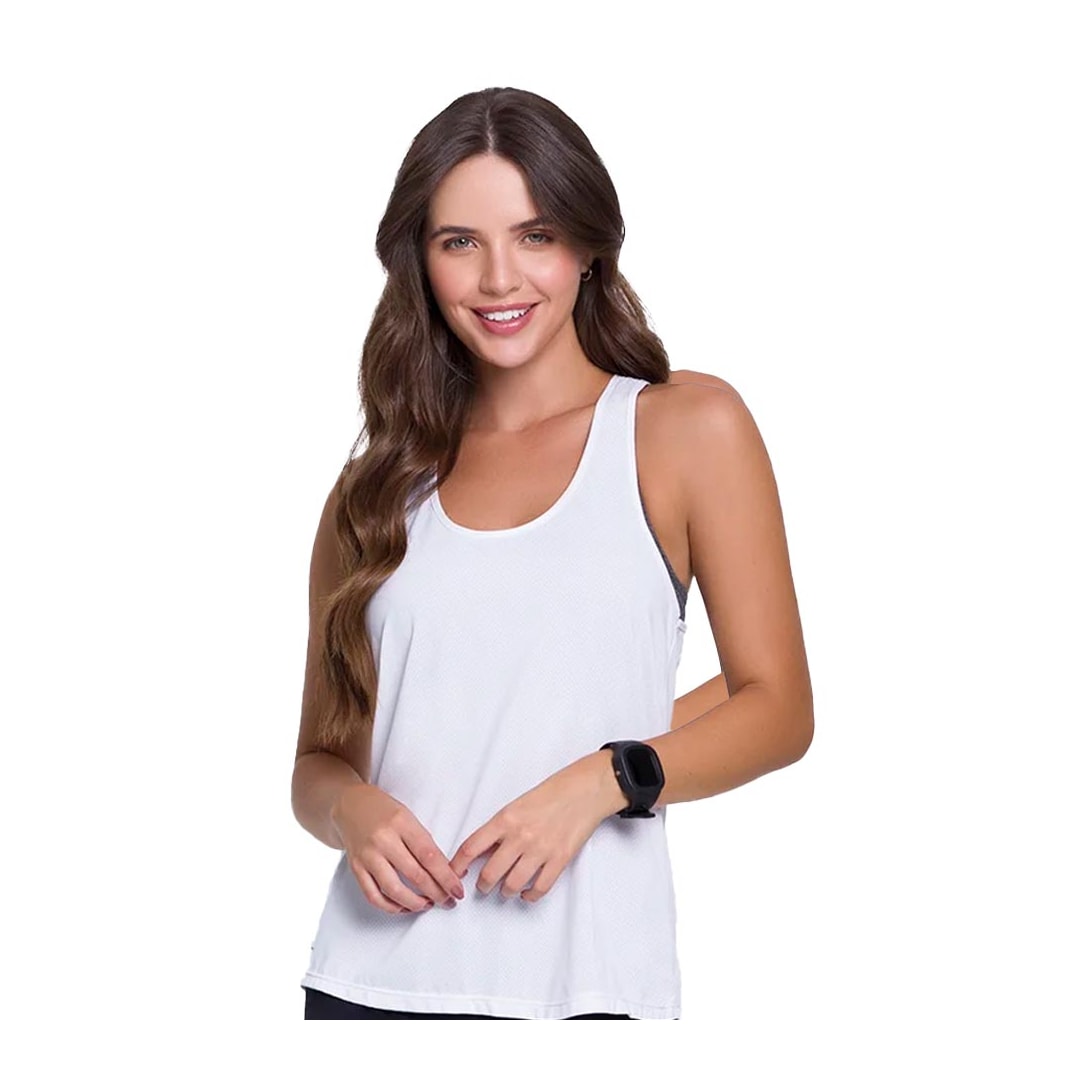 Camiseta Selene Regata Fitness 20850 Branco Camiseta Selene Regata Fitness 20850 Branco