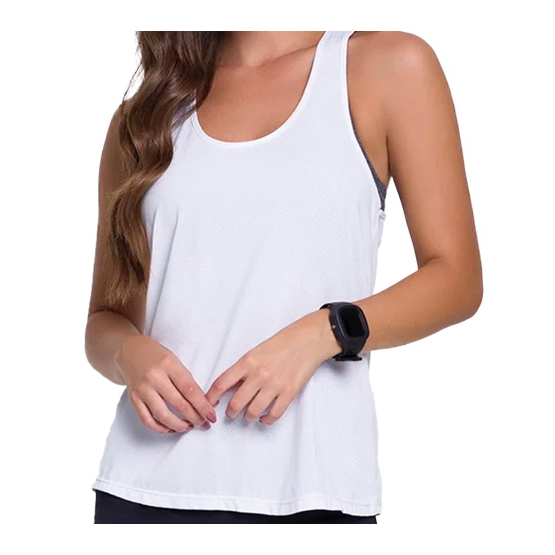 Camiseta Selene Regata Fitness 20850 Branco Camiseta Selene Regata Fitness 20850 Branco