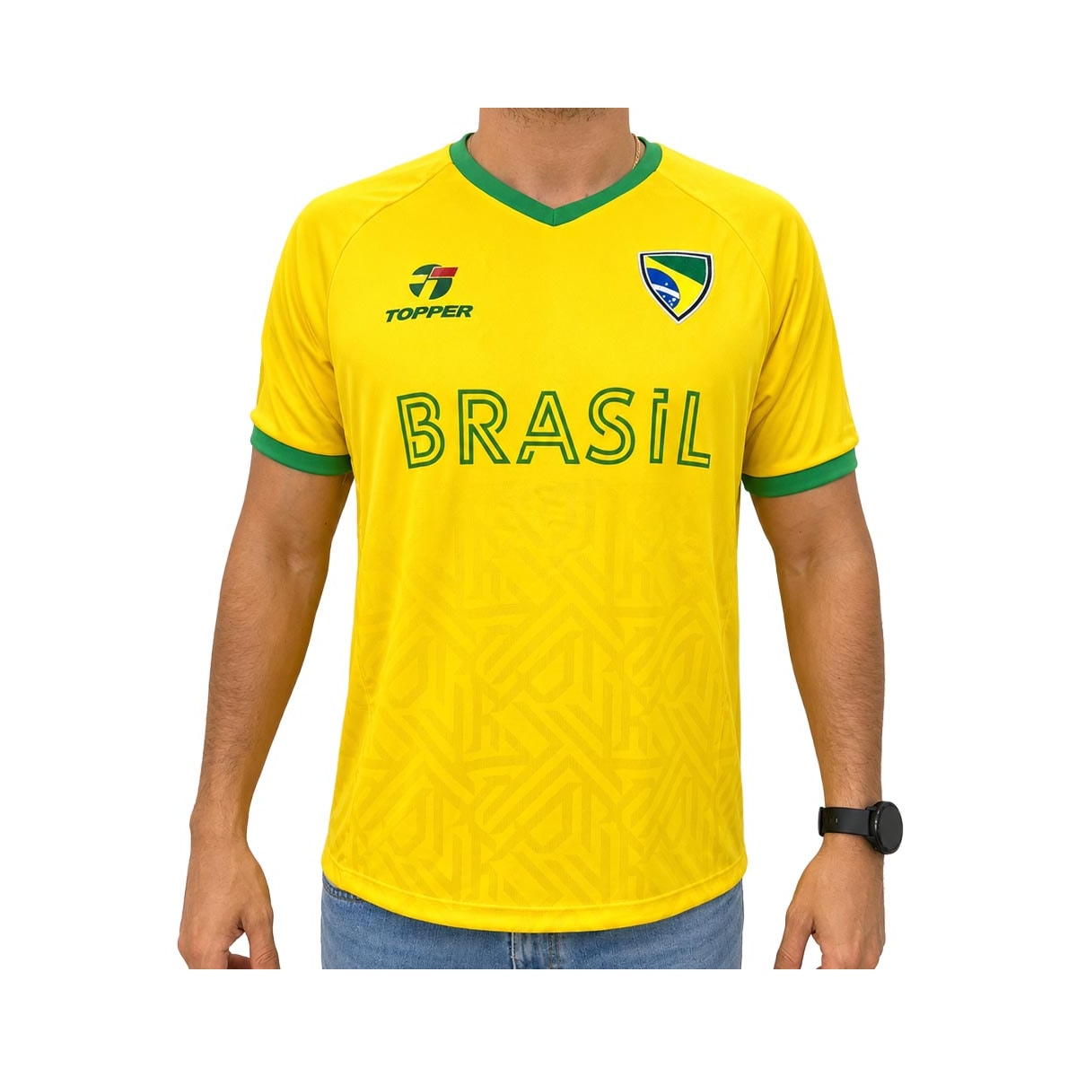 Camiseta Topper Brasil Meia Manga 8522001 Amarelo Camiseta Topper Brasil Meia Manga 8522001 Amarelo