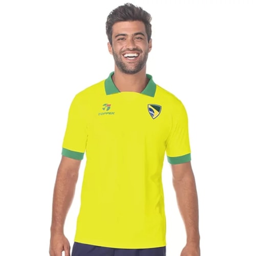 Camiseta Topper Brasil Retrô M/M 8522013 Amarelo