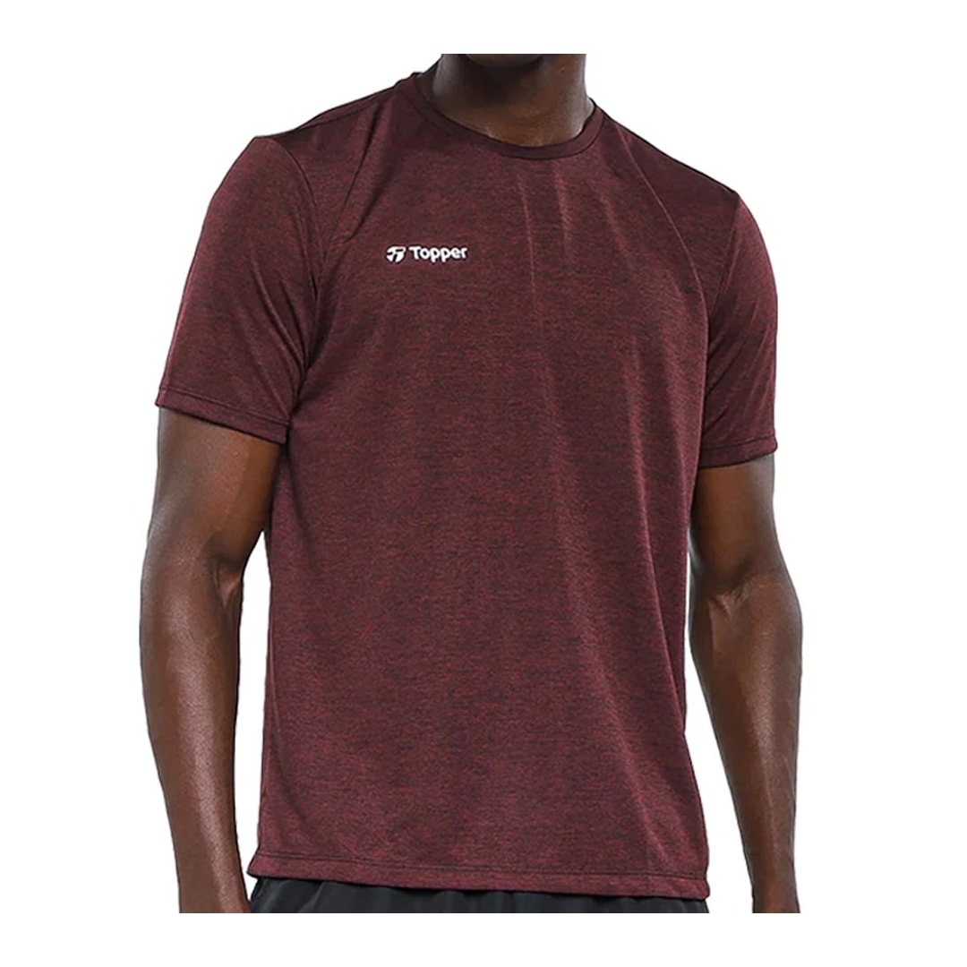 Camiseta Topper Dry 4323108 Mescla Vinho Camiseta Topper Dry 4323108 Mescla Vinho