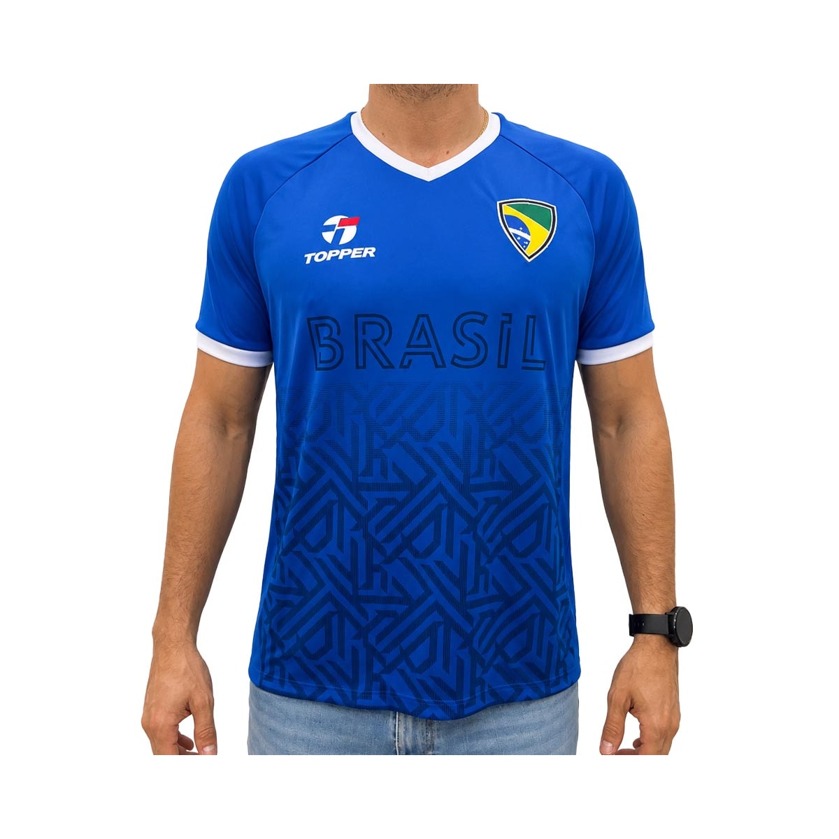 Camiseta Topper Dry Fit Masculina Mm 8522002 Azul Camiseta Topper Dry Fit Masculina Mm 8522002 Azul