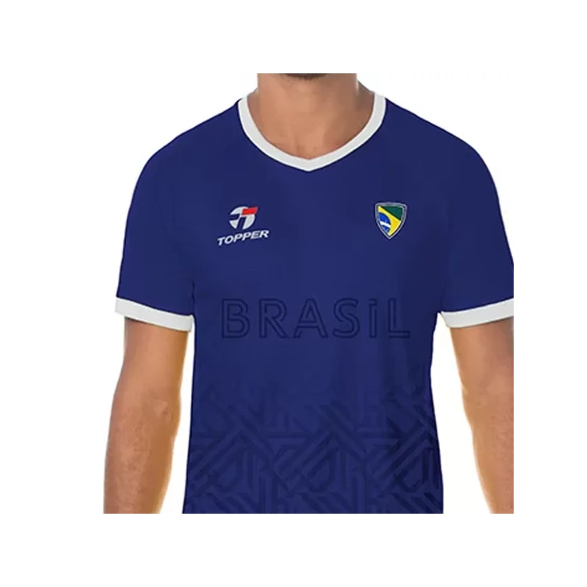 Camiseta Topper Dry Fit Masculina Mm 8522002 Azul