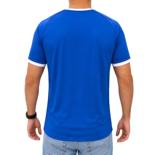 Detalhe - Camiseta Topper Dry Fit Masculina Mm 8522002 Azul