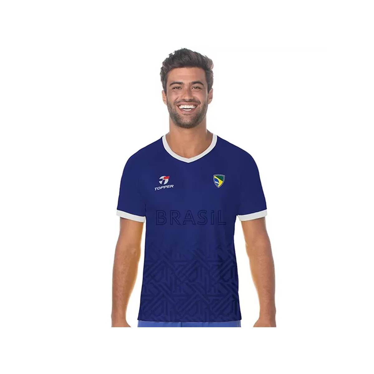 Camiseta Topper Dry Fit Masculina Mm 8522002 Azul Camiseta Topper Dry Fit Masculina Mm 8522002 Azul