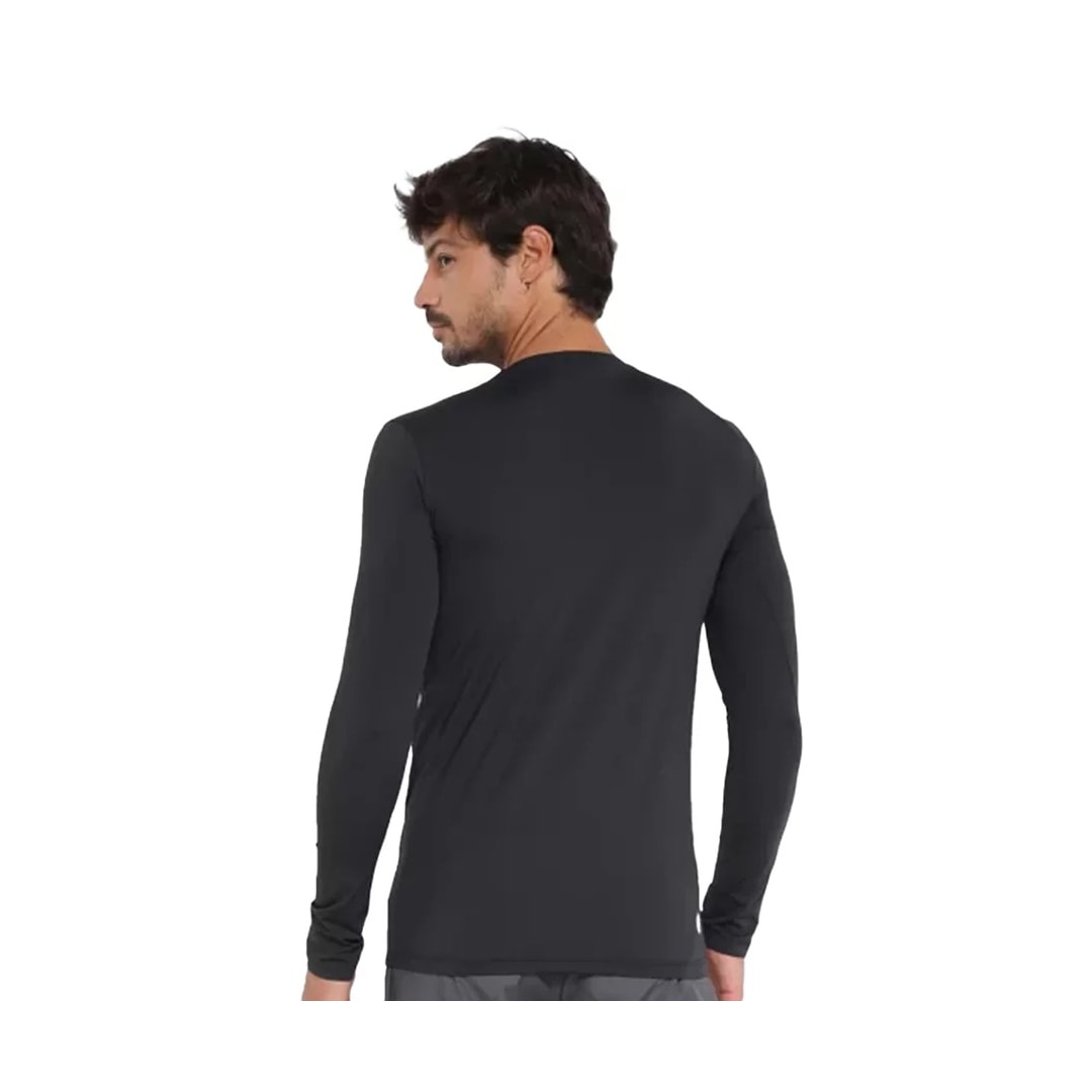 Camiseta Topper Manga Longa Uv50 Regular Fit 4323083 Preto