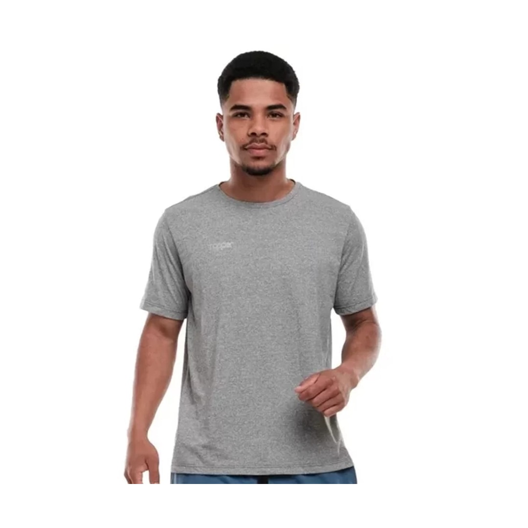 Camiseta Topper Masculina Dry Fit 4323109 Mescla Camiseta Topper Masculina Dry Fit 4323109 Mescla