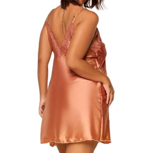 Detalhe - Camisola Liebe Sem Manga 136121 Caramelo