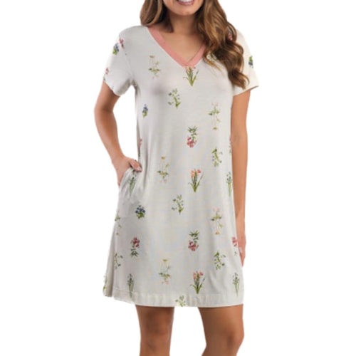 Camisola Podiun Feminina Meia Manga 276053 Off White/Salmão