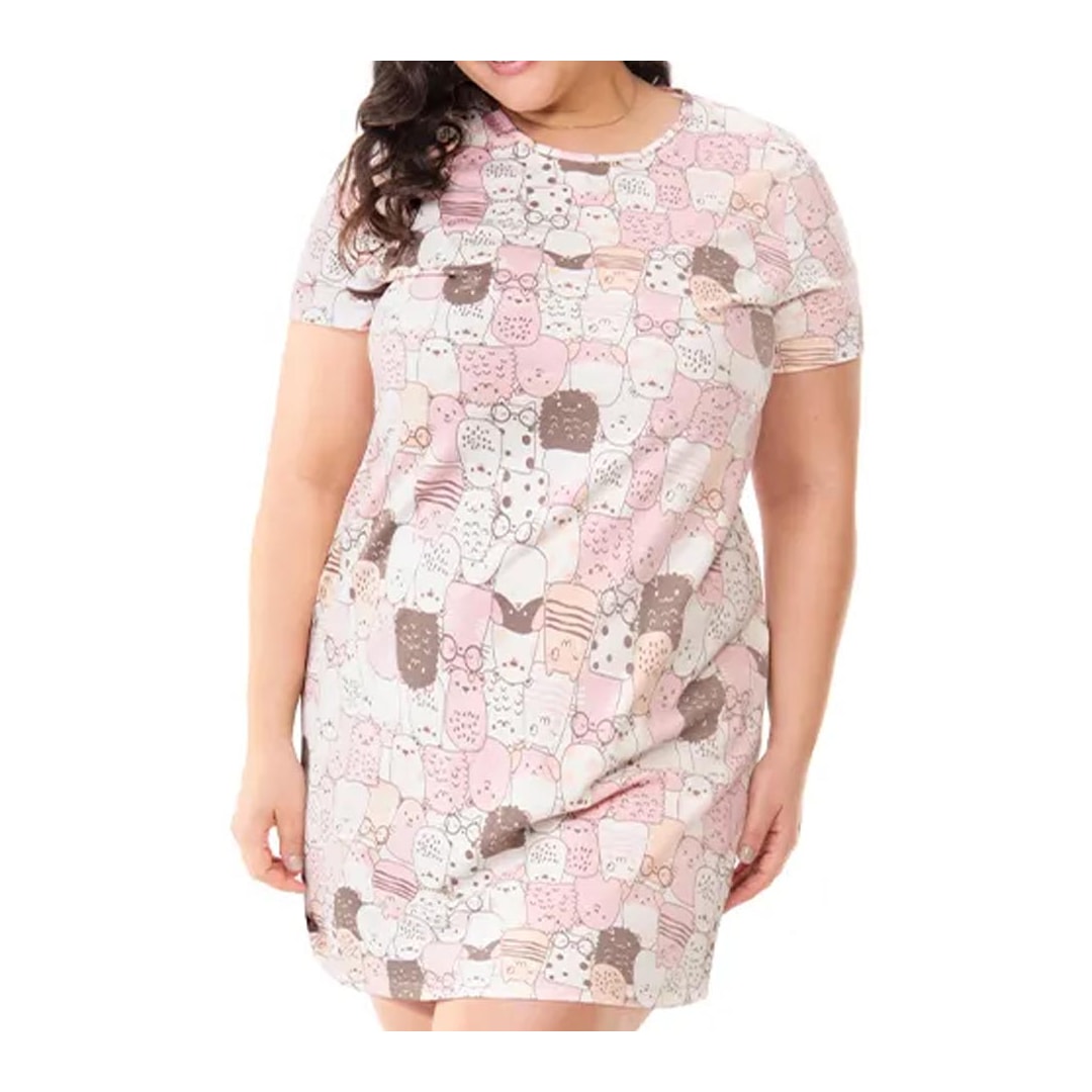 Camisola Zee Rucci Meia Manga Zr3202-099 Gato Camisola Zee Rucci Meia Manga Zr3202-099 Gato