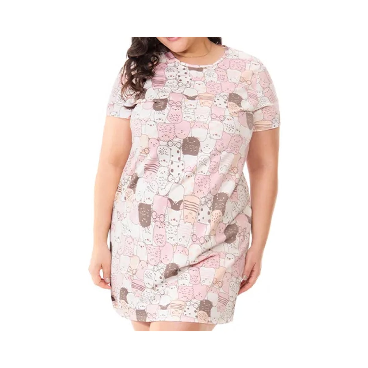 Camisola Zee Rucci Meia Manga Zr3202-099 Gato Camisola Zee Rucci Meia Manga Zr3202-099 Gato
