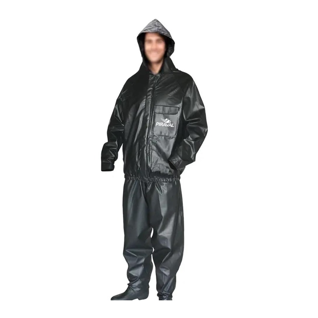 Capa Piraval De Chuva Com Capuz Ccpp040 Preto