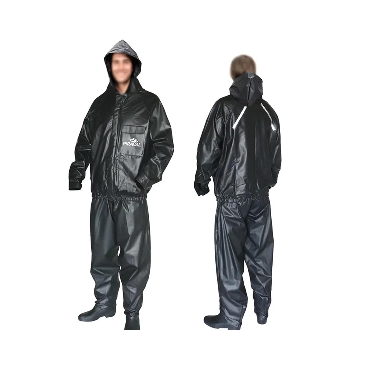 Capa Piraval De Chuva Com Capuz Ccpp040 Preto