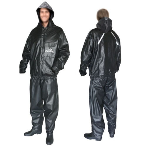 Capa Piraval De Chuva Com Capuz Ccpp040 Preto