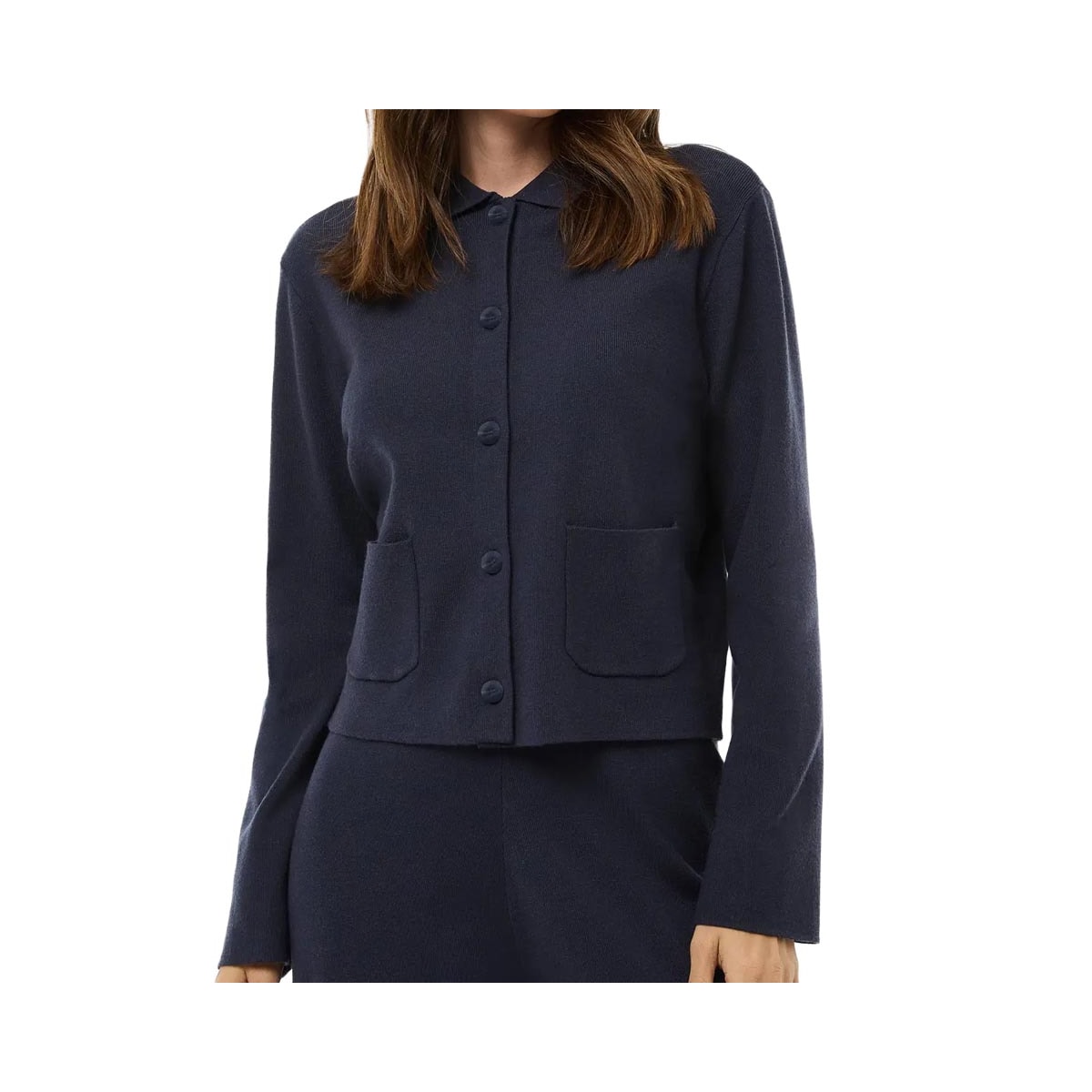 Cardigan Hering Feminino K6t7 Azul Marinho