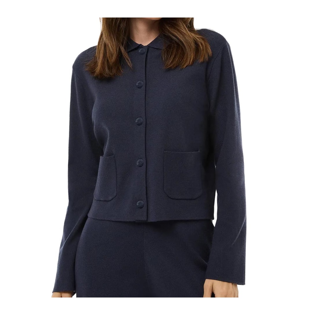 Cardigan Hering Feminino K6t7 Azul Marinho