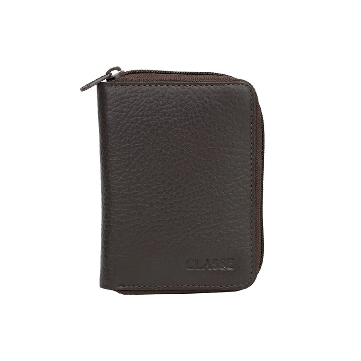 Carteira Classe Com Ziper Masculina De Couro M250 Cafe Carteira Classe Com Ziper Masculina De Couro M250 Cafe