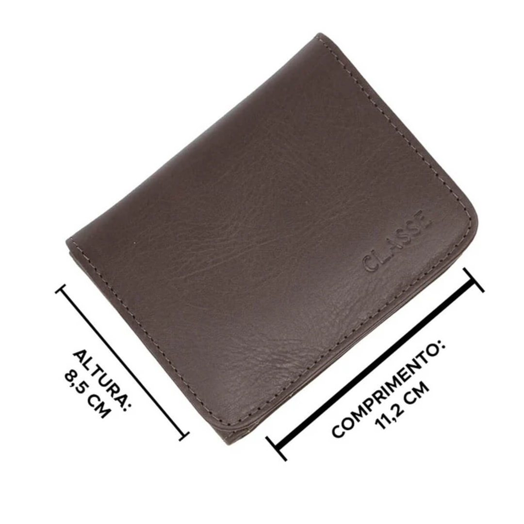 Carteira Classe Couro 040-0 Bronw